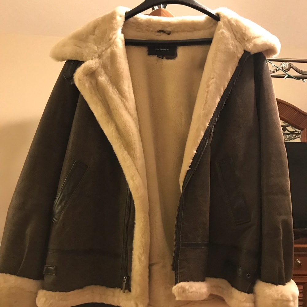 Leather/fur jacket